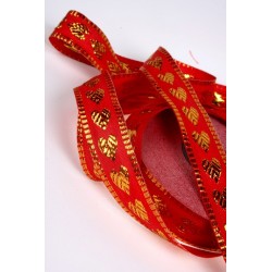 Rouge feuille Or 2 cm