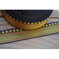 Frise Noire Or Cuivre 2,6 cm