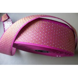 Poinçons d'Argent Rose Fuchsia 3,7 cm