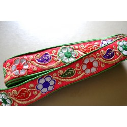 Floralies Rouge sur Vert 4,5 cm