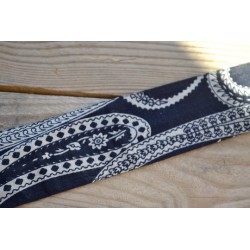 Cachemire Coton Verso Bleu 5,2 cm